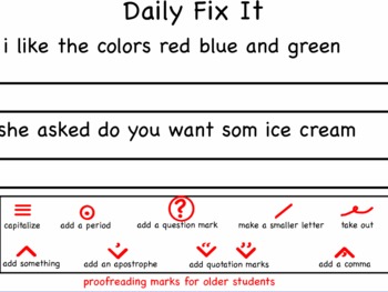 Daily Oral Language Daily Fix It Interactive Promethean Board Flipchart