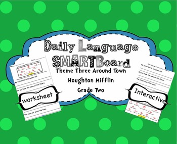 Preview of Daily Oral Language Interactive SMARTBoard - Theme 3 Houghton Mifflin
