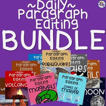 Preview of Daily Paragraph Editing Practice - BUNDLE of Science Concepts