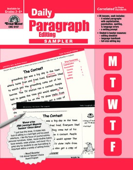 Preview of Daily Paragraph Editing Sample Lessons