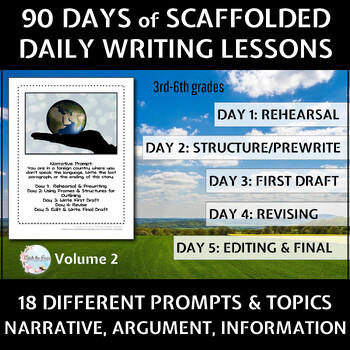 Preview of Daily Paragraph Writing For 90 Days - 20 Minutes A Day Keeps Red Pen Away - V.2