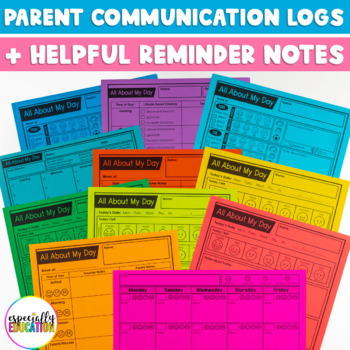 Preview of Daily Parent Communication Logs/ Sheets (Special Education + Pre K)