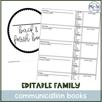 Preview of Daily Parent-Teacher Special Ed Communication Journal / Back & Forth Book