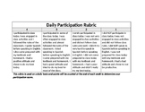 Daily Participation Rubric