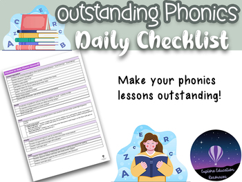 Preview of Daily Phonics Outstanding Lesson Checklist