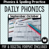Daily Phonics Word Work | September-October | PRINT + DIGI