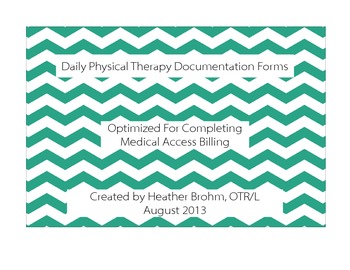 Preview of Daily Physical Therapist Documentation - Landscape