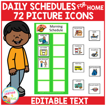 Daily Picture Schedules Autism PECS Visuals by Creative Learning 4 Kidz