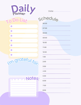 Preview of Daily Planner