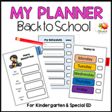 Daily Planner Binder - Back to School for Kindergarten & S