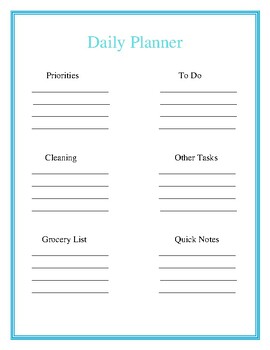 Preview of Daily Planner (Digital Download)