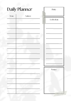 Preview of Daily Planner  / Digital , Printable and Editable