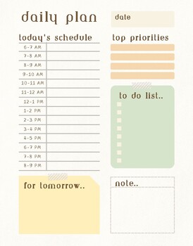 Daily Planner Organizer by Designs and Creations By BelleAnn | TPT