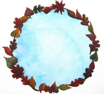 Preview of Autumn Wreath Watercolor Leaves