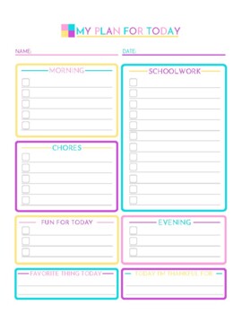 Daily Planner Page by Must Love Lists | TPT