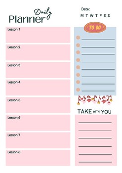 Daily Planner - Pink by Alex Mai | TPT