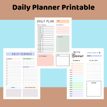 Daily Planner Printable by Pixel Technology | TPT
