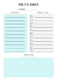 Daily Planner Printable One Page Planning Page | Freebie