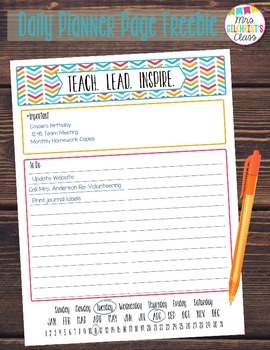 Preview of Daily Planner Page - To Do List FREEBIE