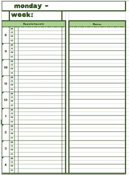 Preview of Daily Planner - editable and printable