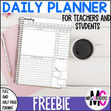 Daily Planner for Teachers and Students -- FREEBIE