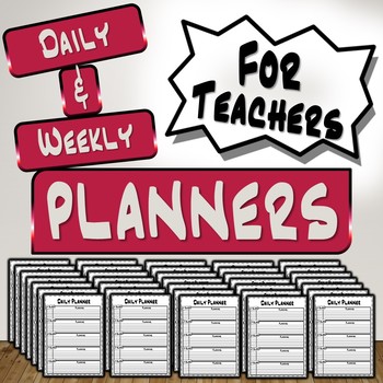 Preview of Daily Planners & Weekly Planners for Teachers | 10 Different Formats!