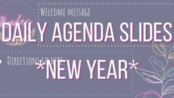 Preview of Daily Plans Google Slides - New Year Theme