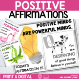 Positive Affirmations Cards Posters Bulletin Board Self Es