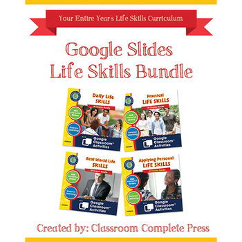Preview of Daily, Practical, Real World & Applying Life Skills BUNDLE Google Slides 6-12+
