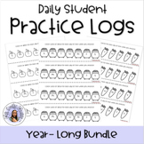 Daily Practice Log Tracker for Piano Lessons - Year Long -