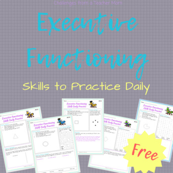 Preview of Daily Practice Workbook | Executive Functioning {FREEBIE}