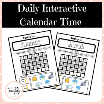 Daily Preschool Calendar Worksheet Morning Busy Work Calendar Time