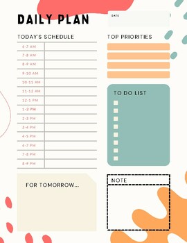 Daily Printable Planner by tired as a teacher | TPT