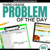3rd Grade Math Word Problem of the Day | November Math Pro