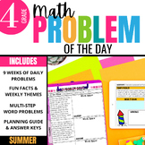 4th Grade Math Word Problem of the Day: Summer Math Proble
