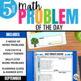 5th Grade Math Word Problem of the Day | September Math Pr