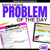 6th Grade Math Word Problem of the Day | June Math Problem