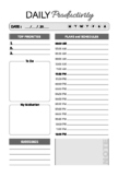 Daily Productivity Planner