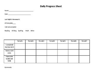 Preview of Daily Progress Report