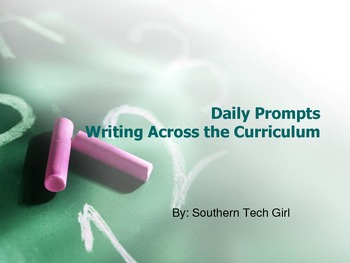 Preview of Daily Prompts --- Writing Across the Curriculum (Bell Ringers)