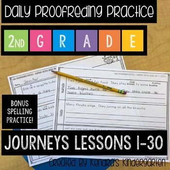 Preview of Daily Proofreading Practice: Journeys Second Grade