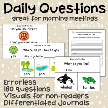 Preview of Visual Daily Questions for the Year (Question of the Day)