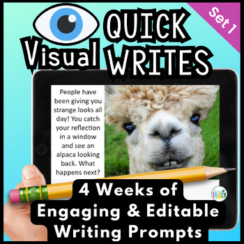 Preview of Daily Quick Writes - Visual and Engaging Writing Prompts | Set 1
