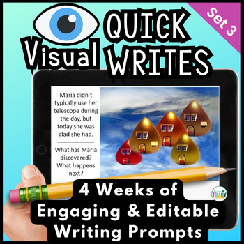 Preview of Daily Quick Writes - Visual and Engaging Writing Prompts | Set 3