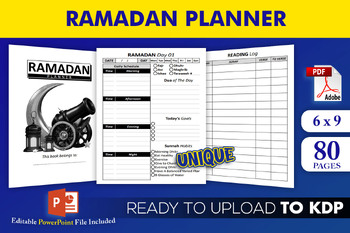 Preview of Daily Ramadan Planner | KDP Interior Template Ready to Upload