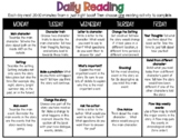Daily Reading Activity Choice Board