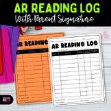 Daily Reading Checklist with Parent Signature - AR Reading Log