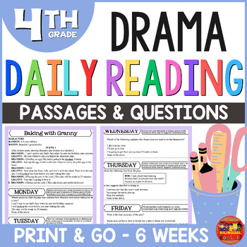 Daily Reading Prehension Drama Passages Grade 4 By