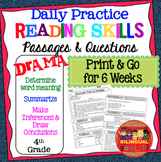 Daily Reading Comprehension Drama Passages Warm Ups Bell R