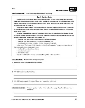 Daily Reading Comprehension Grade 6 Answer Key - designjewelrys